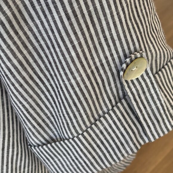 JNY Striped Linen Hoodie - Picture 6 of 9